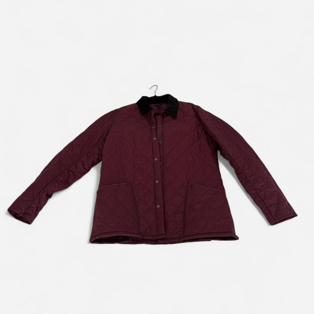 Barbour Heritage Liddesdale Quilted Jacket Burgundy Large